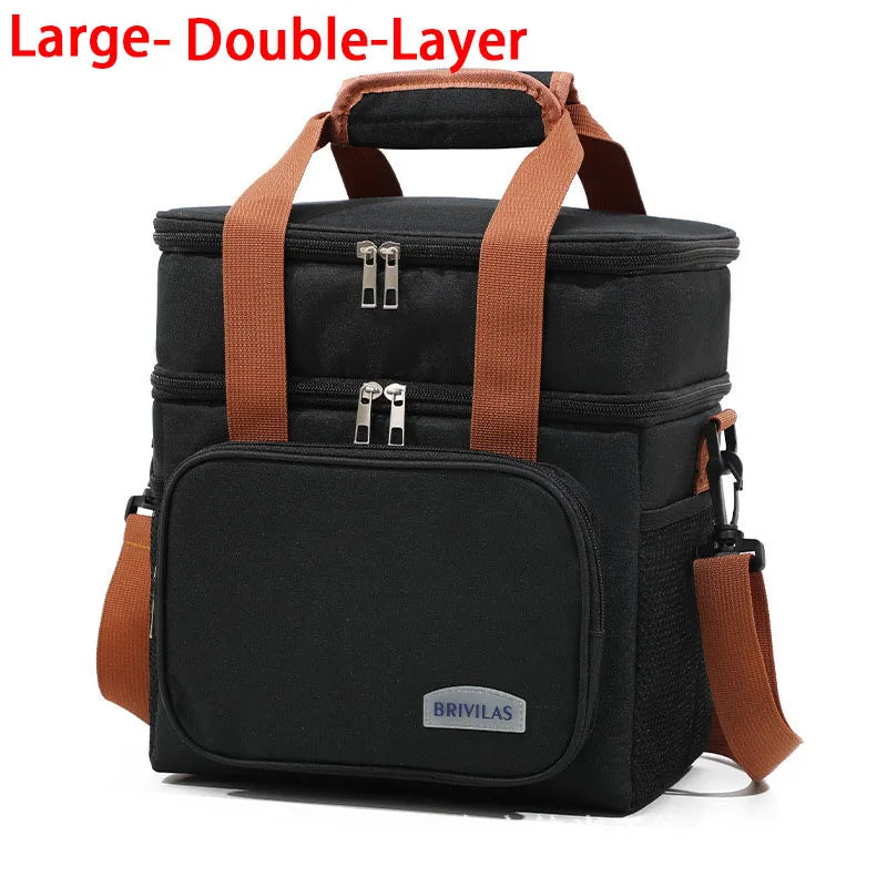 „Isolierte Lunchbox für Damen und Herren – zusammenklappbare, auslaufsichere Doppel‑Kühltasche mit großer Kapazität. Perfekt für Reisen, Camping und als Lunchbag für die Arbeit.“