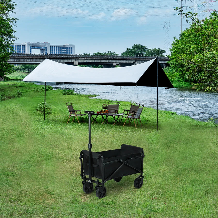 Faltbarer Camping-Transportwagen – Klappwagen für Outdoor, Strand & Einkauf