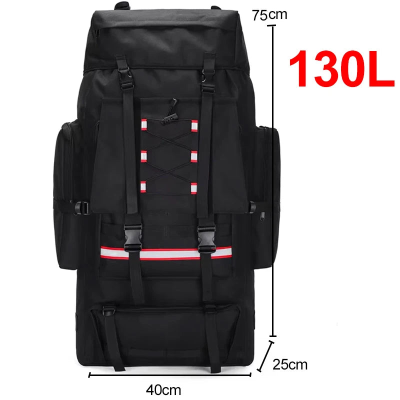 130L Wander‑ und Campingrucksack – Große Reisetasche für Herren, Trekking‑ und Outdoor‑Sport, Molle‑Rucksack mit großem Fassungsvermögen