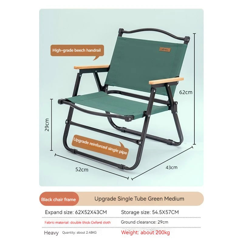 GIANXI Outdoor-Klappstuhl – Aluminium, faltbar, bis 100 kg | Camping, Strand, Angeln, Picknick