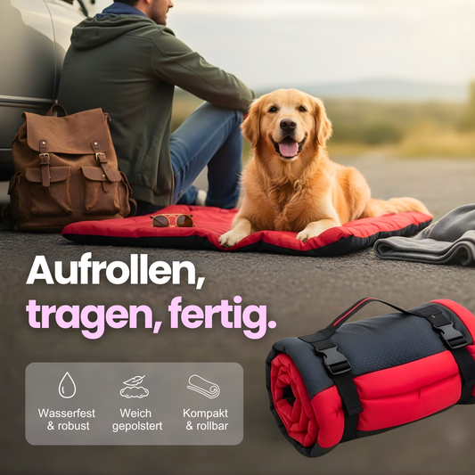 Wasserdichte Hunde-Reisematte – Komfortabler Schlafplatz für unterwegs