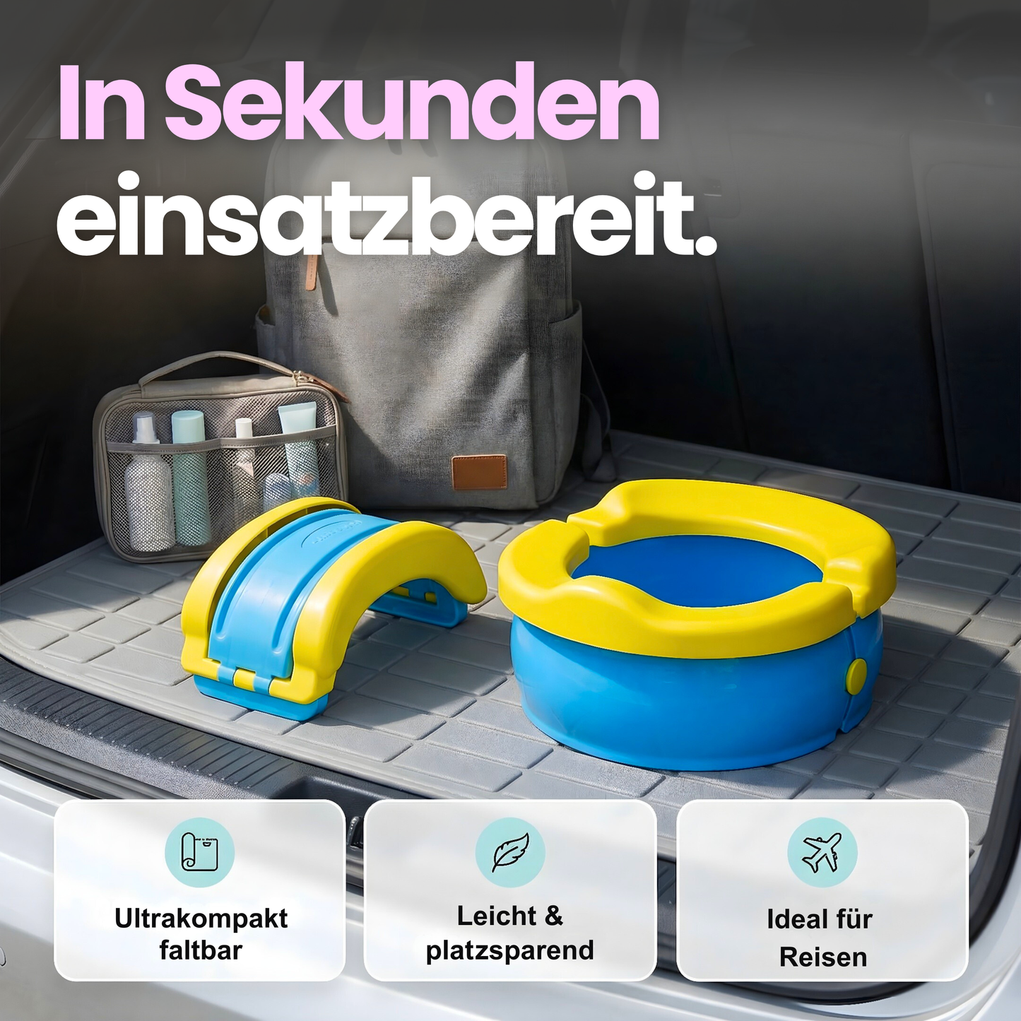 Faltbares Reise-Babytöpfchen – Saubere Lösung für unterwegs