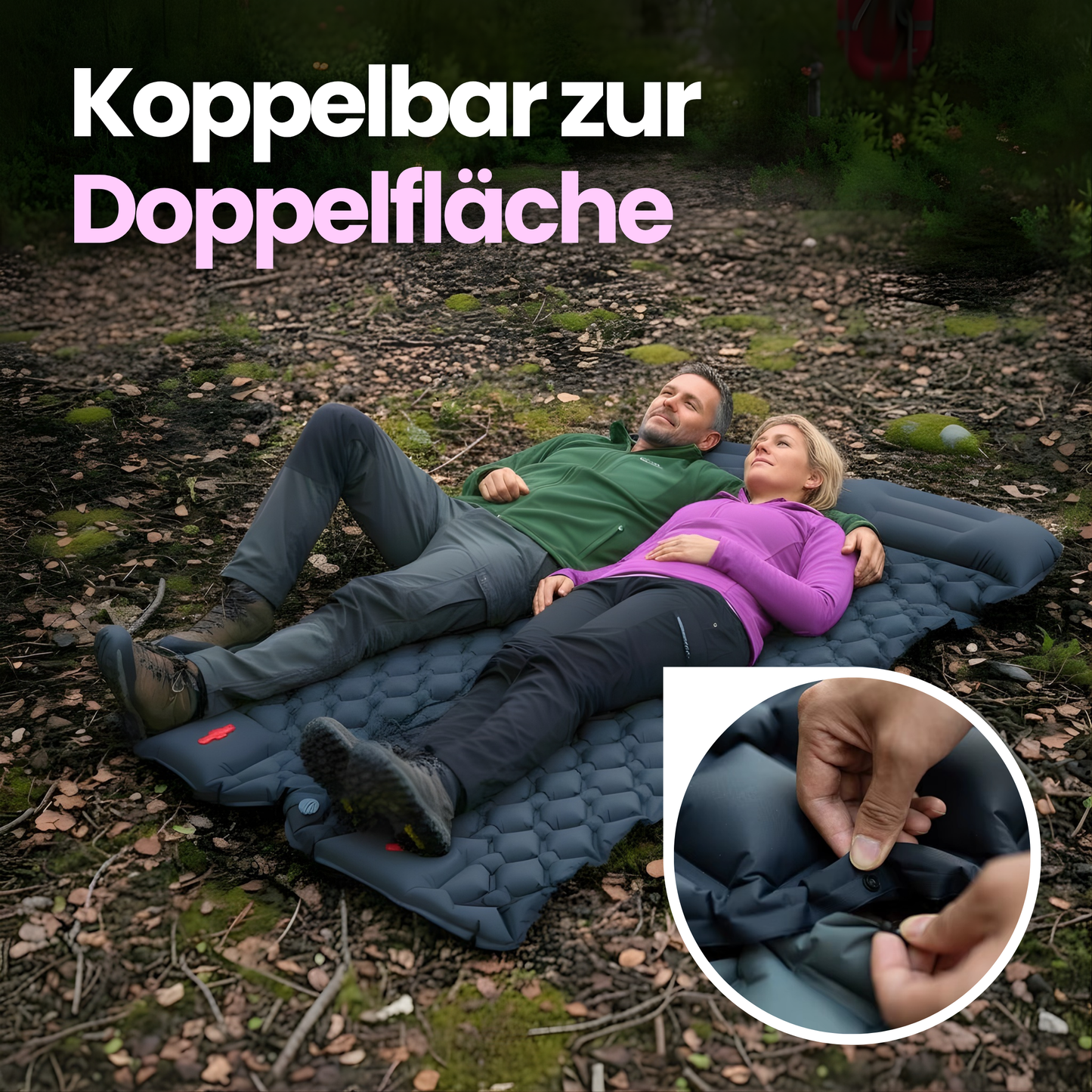 Ultraleichte Camping-Isomatte mit Kissen – Komfortabler Schlafplatz für unterwegs