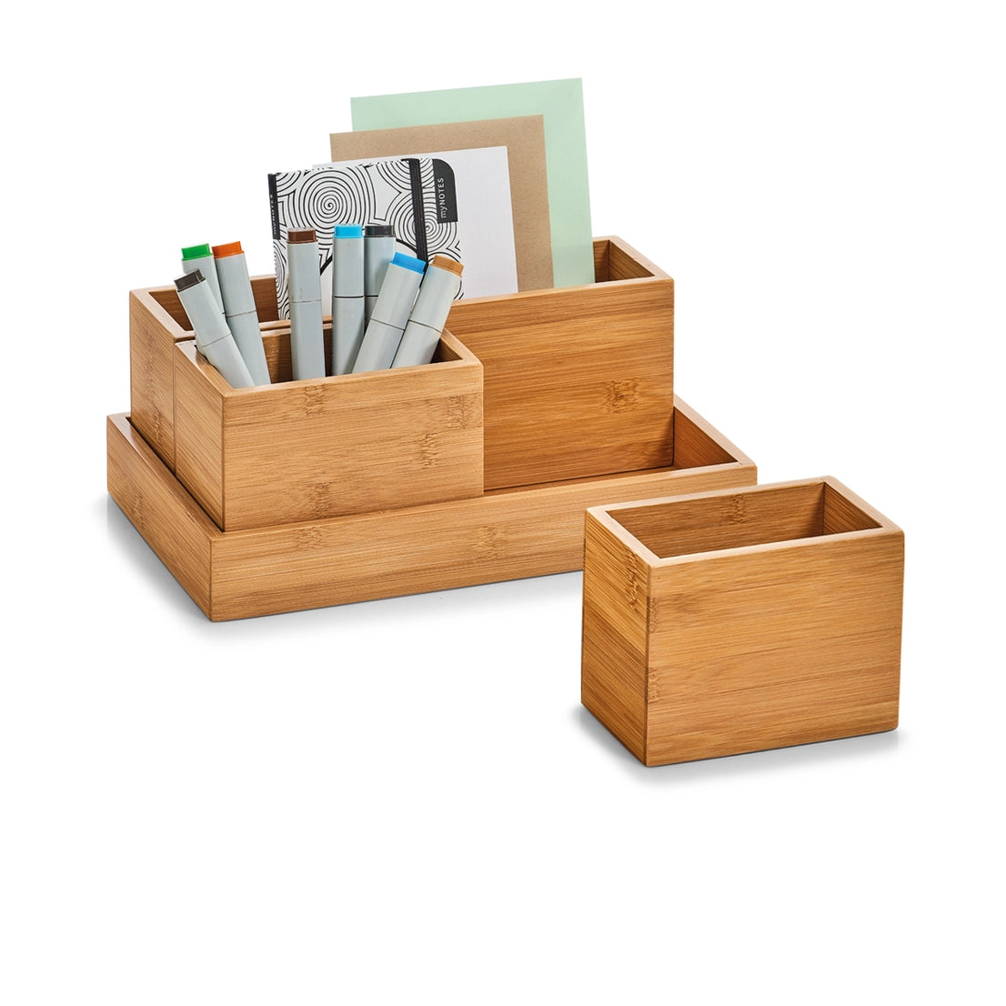 Organizer-Set, 4-Tlg.,Bambus
