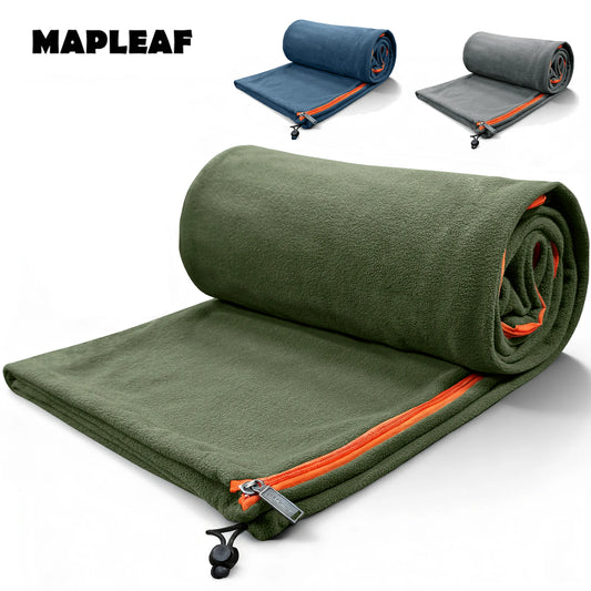MAPLEAF Fleece Sleeping ,Travel Camping Sheet Camping Blanket Liner