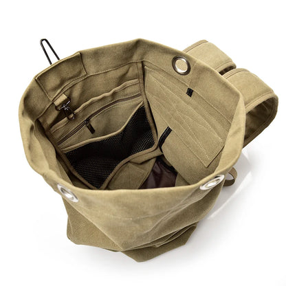 DIDA BEAR Canvas Reiserucksack Herren – Vintage Bergsteiger-Rucksack & Schultertasche