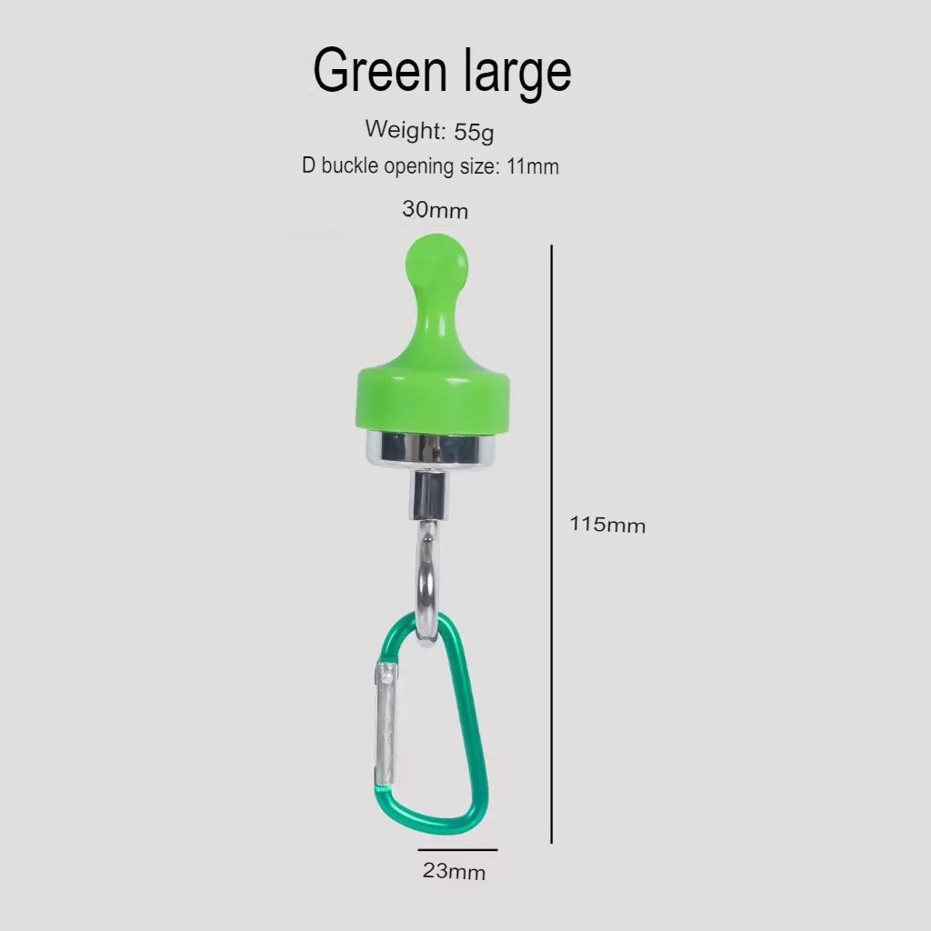 Magnetischer Campinghaken mit starker Haftkraft | Abnehmbarer Multifunktions-Karabiner | Für Zelte, Markisen & Outdoor-Ausrüstung