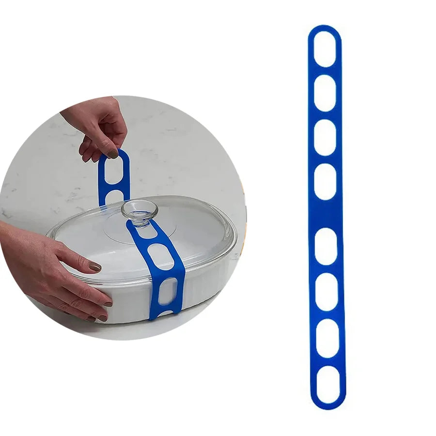 „54 cm wiederverwendbarer Deckelriemen – Silikon‑Elastikband, universeller Topfdeckel‑Halter für Lunchboxen, elastisches Band für Outdoor‑Geschirr“