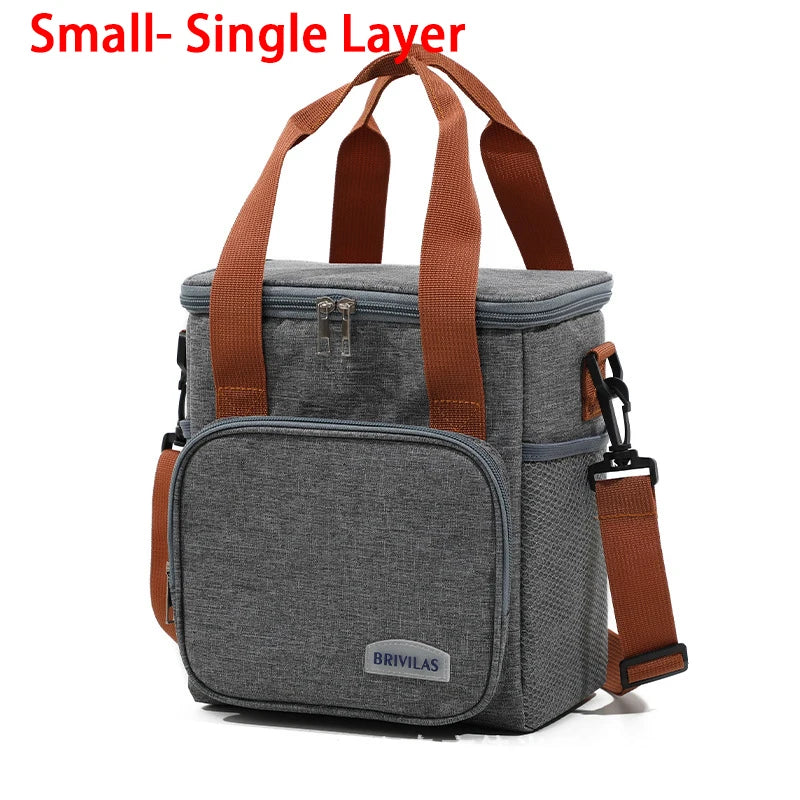 „Isolierte Lunchbox für Damen und Herren – zusammenklappbare, auslaufsichere Doppel‑Kühltasche mit großer Kapazität. Perfekt für Reisen, Camping und als Lunchbag für die Arbeit.“