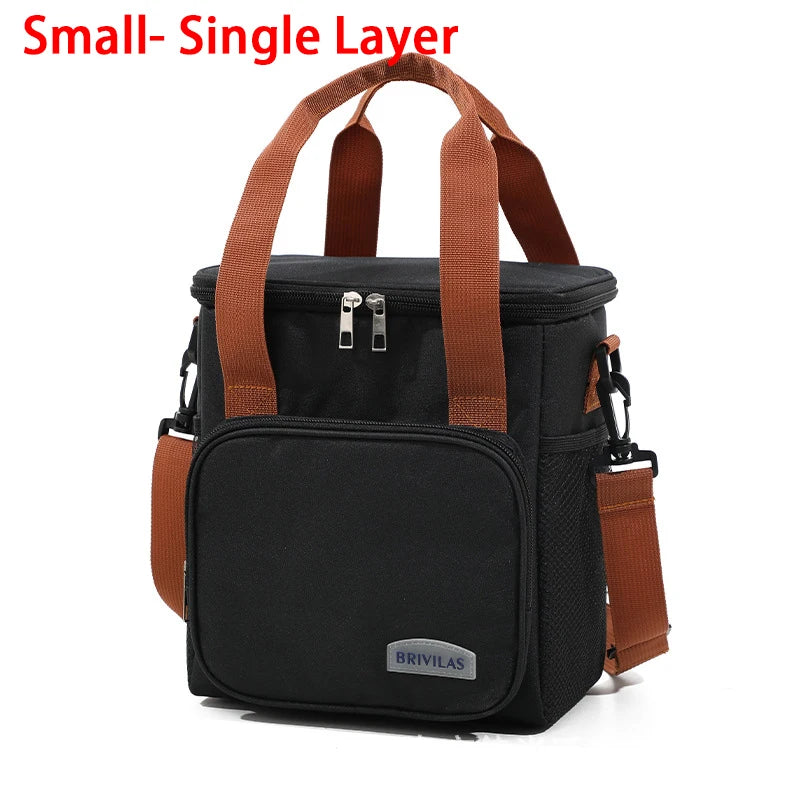 „Isolierte Lunchbox für Damen und Herren – zusammenklappbare, auslaufsichere Doppel‑Kühltasche mit großer Kapazität. Perfekt für Reisen, Camping und als Lunchbag für die Arbeit.“