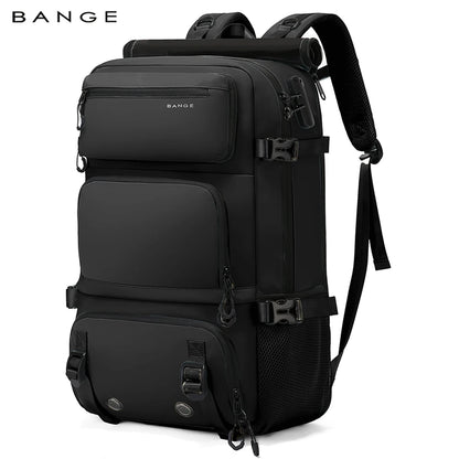 BANGE 30L Diebstahlsicherer, wasserdichter Wander‑ und Campingrucksack – Abnehmbarer Trekking‑Bag – Großes Fassungsvermögen – Outdoor‑Sport‑ und Reiserucksack
