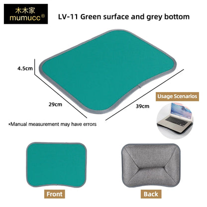 MUMUCC Multifunktionaler Laptop‑Tisch mit Kissen – gefüllt mit Schaumperlen, inkl. Hart‑Mousepad