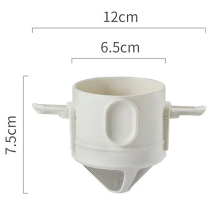Tragbarer Kaffeefilter aus 304 Edelstahl – Wiederverwendbarer Drip‑Kaffeebereiter & Teefilter für Tassen