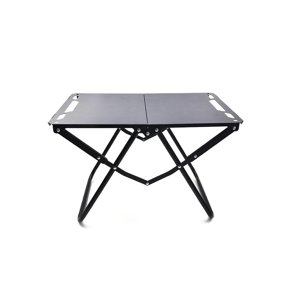 Tragbarer Klapptisch für Strand, Camping & Picknick – IGT Falttisch, 58x41x35 cm, Kohlenstoffstahl