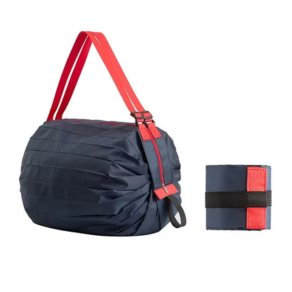 Faltbare, umweltfreundliche, wasserdichte Aufbewahrungstasche für Reisen und Einkäufe – tragbare Handtasche mit extra großer Kapazität, Reise‑Essentials