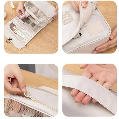 Reise‑Multifunktionstasche für Make‑up – Hängende, waschbare Kulturtasche mit großer Kapazität, Trocken‑/Nass‑Trennung und tragbarem Handgriff‑Design