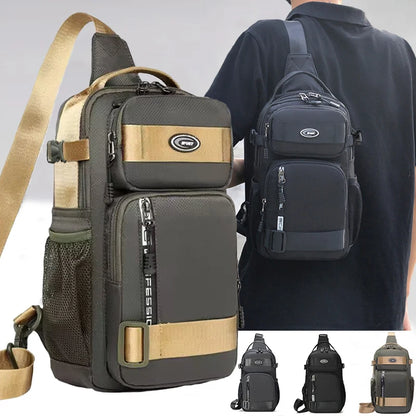 „Rucksack zum Fahren für Herren, Brusttasche für Herren, lässige einseitige Umhängetasche für Herren, leichte und großräumige Crossbody‑Tasche.“