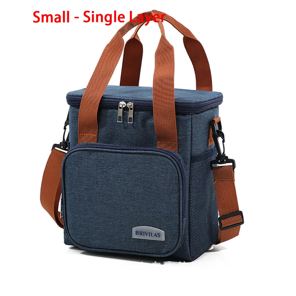 „Isolierte Lunchbox für Damen und Herren – zusammenklappbare, auslaufsichere Doppel‑Kühltasche mit großer Kapazität. Perfekt für Reisen, Camping und als Lunchbag für die Arbeit.“