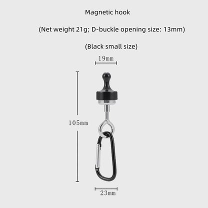 Magnetischer Campinghaken mit starker Haftkraft | Abnehmbarer Multifunktions-Karabiner | Für Zelte, Markisen & Outdoor-Ausrüstung
