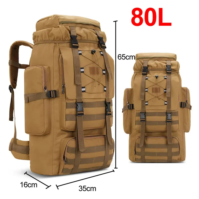 130L Wander‑ und Campingrucksack – Große Reisetasche für Herren, Trekking‑ und Outdoor‑Sport, Molle‑Rucksack mit großem Fassungsvermögen