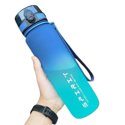500ML/650ML/1000ML Sport-Wasserflasche, auslaufsicher, farbenfroher Kunststoffbecher zum Trinken, für Outdoor‑Reisen, tragbar, geeignet für Fitnessstudio und Sport.