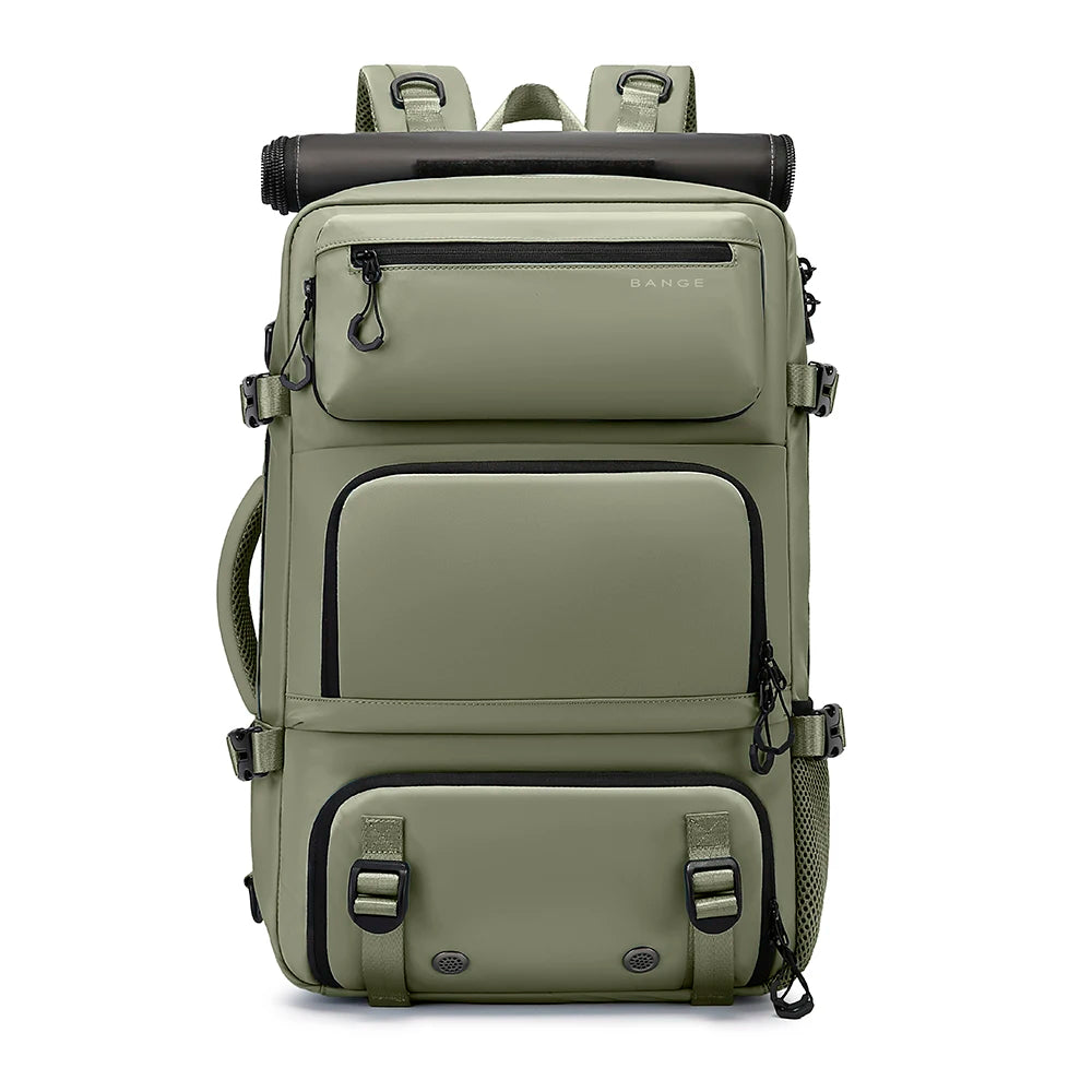 BANGE 30L Diebstahlsicherer, wasserdichter Wander‑ und Campingrucksack – Abnehmbarer Trekking‑Bag – Großes Fassungsvermögen – Outdoor‑Sport‑ und Reiserucksack