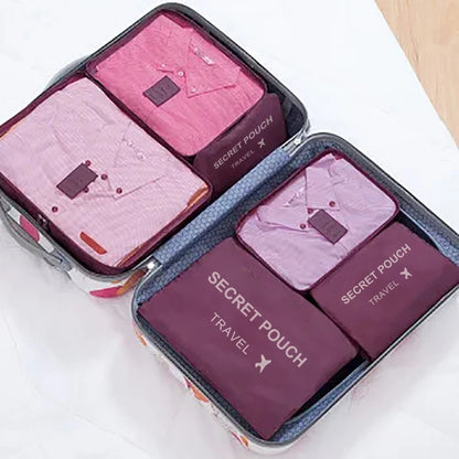Reise-Organizer Set 6-teilig – Wasserdichte Koffertaschen für Kleidung & Unterwäsche