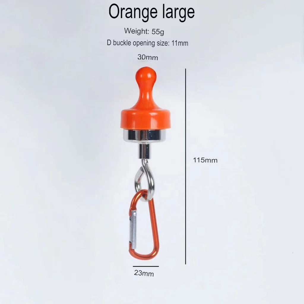 Magnetischer Campinghaken mit starker Haftkraft | Abnehmbarer Multifunktions-Karabiner | Für Zelte, Markisen & Outdoor-Ausrüstung