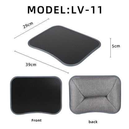 MUMUCC Multifunktionaler Laptop‑Tisch mit Kissen – gefüllt mit Schaumperlen, inkl. Hart‑Mousepad