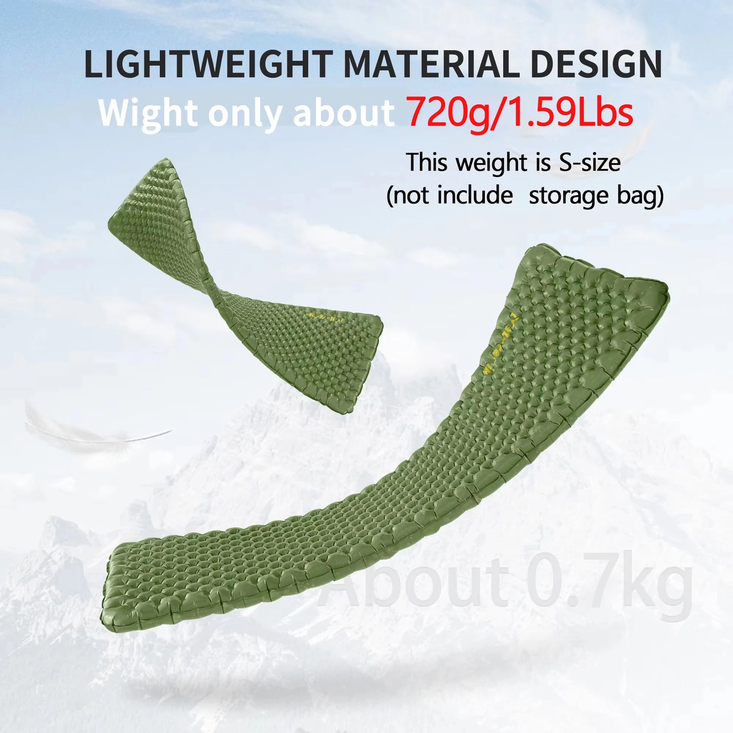 Naturehike 2024 neue Campingmatratze 4,6 hoher R‑Wert ultraleichte faltbare Strand‑Luftschlafmatte Outdoor‑Wandern‑Luftmatratze