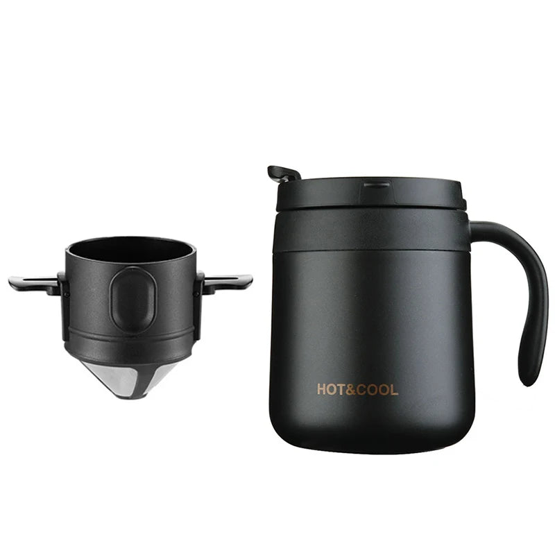 Tragbarer Kaffeefilter aus 304 Edelstahl – Wiederverwendbarer Drip‑Kaffeebereiter & Teefilter für Tassen