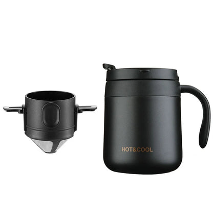 Tragbarer Kaffeefilter aus 304 Edelstahl – Wiederverwendbarer Drip‑Kaffeebereiter & Teefilter für Tassen