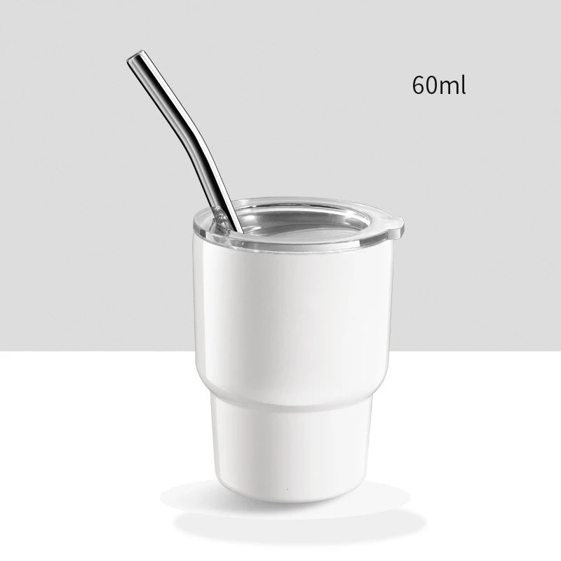 „LMETJMA 2oz Mini‑Tumbler – doppelwandiger Edelstahl‑Vakuumbecher, Sublimations‑Shot‑Glas‑Tumbler mit Strohhalm und Deckel, Modell JT228“