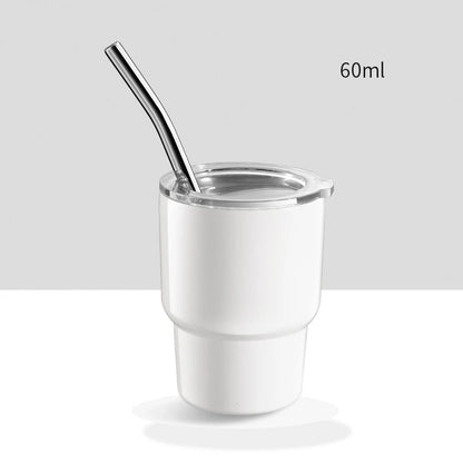 „LMETJMA 2oz Mini‑Tumbler – doppelwandiger Edelstahl‑Vakuumbecher, Sublimations‑Shot‑Glas‑Tumbler mit Strohhalm und Deckel, Modell JT228“