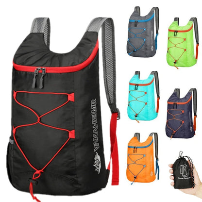 „Multifunktionaler Outdoor‑Falt‑Rucksack – hochdichtes, leichtes, wasserdichtes Nylon‑Gewebe, Sporttasche für Camping, Wandern und Reisen“