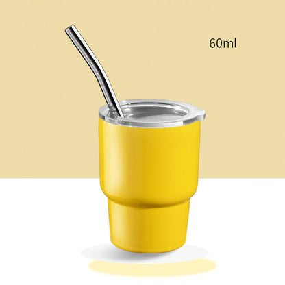 „LMETJMA 2oz Mini‑Tumbler – doppelwandiger Edelstahl‑Vakuumbecher, Sublimations‑Shot‑Glas‑Tumbler mit Strohhalm und Deckel, Modell JT228“