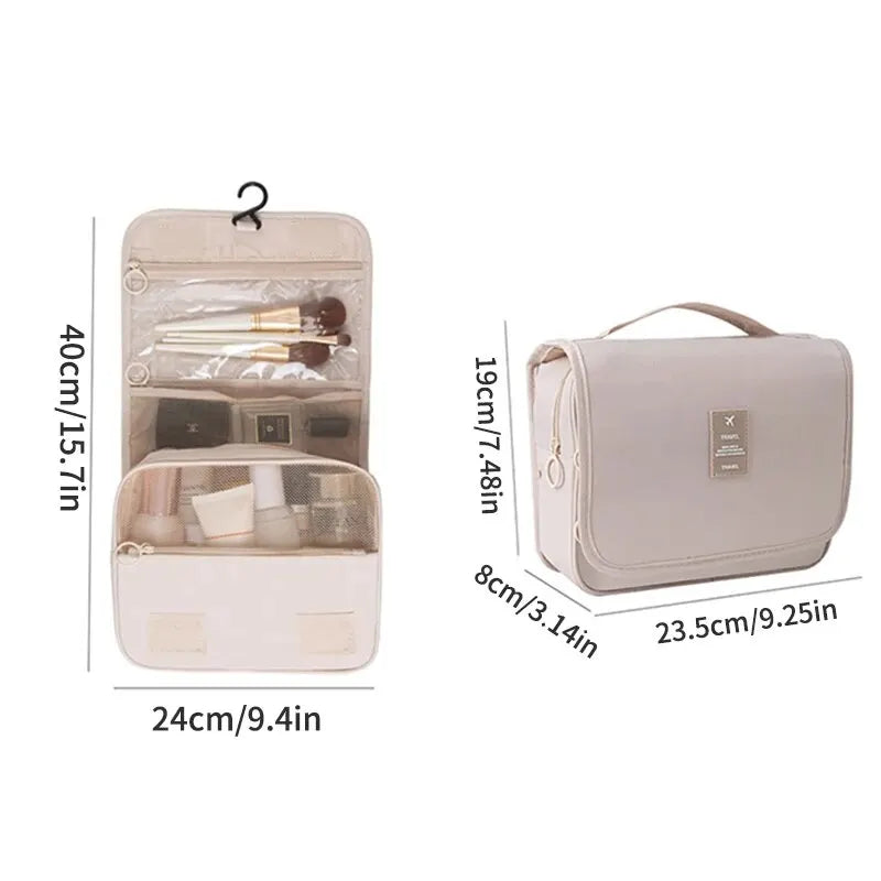 Reise‑Multifunktionstasche für Make‑up – Hängende, waschbare Kulturtasche mit großer Kapazität, Trocken‑/Nass‑Trennung und tragbarem Handgriff‑Design