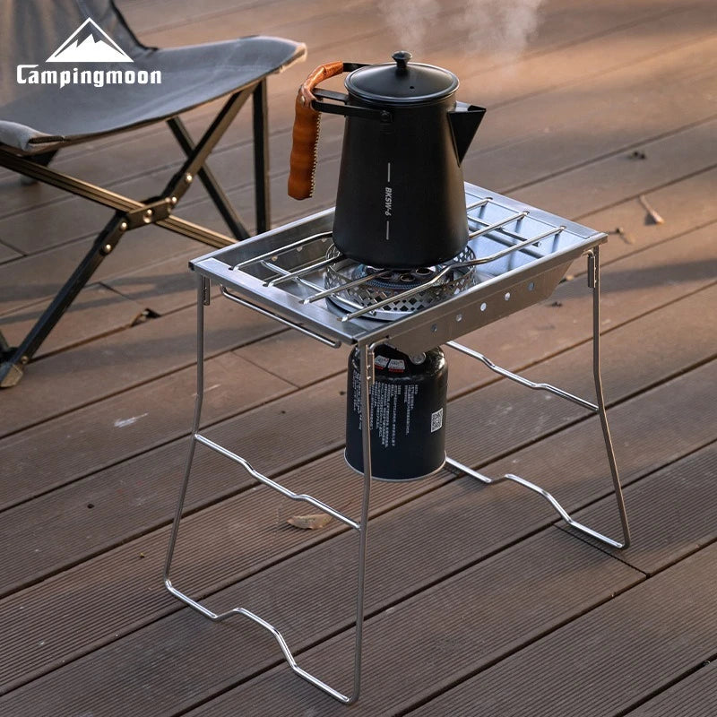 🔥 CAMPINGMOON CK‑25PG – Korean Style Edelstahl Furnace Plate Frame (IGT‑kompatibel)