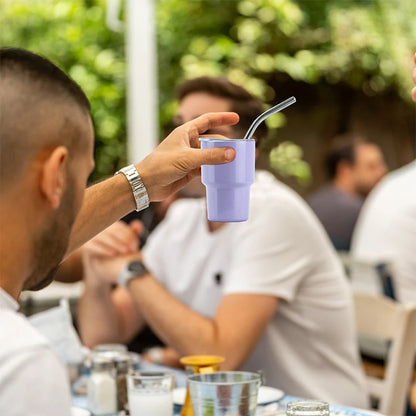 „LMETJMA 2oz Mini‑Tumbler – doppelwandiger Edelstahl‑Vakuumbecher, Sublimations‑Shot‑Glas‑Tumbler mit Strohhalm und Deckel, Modell JT228“