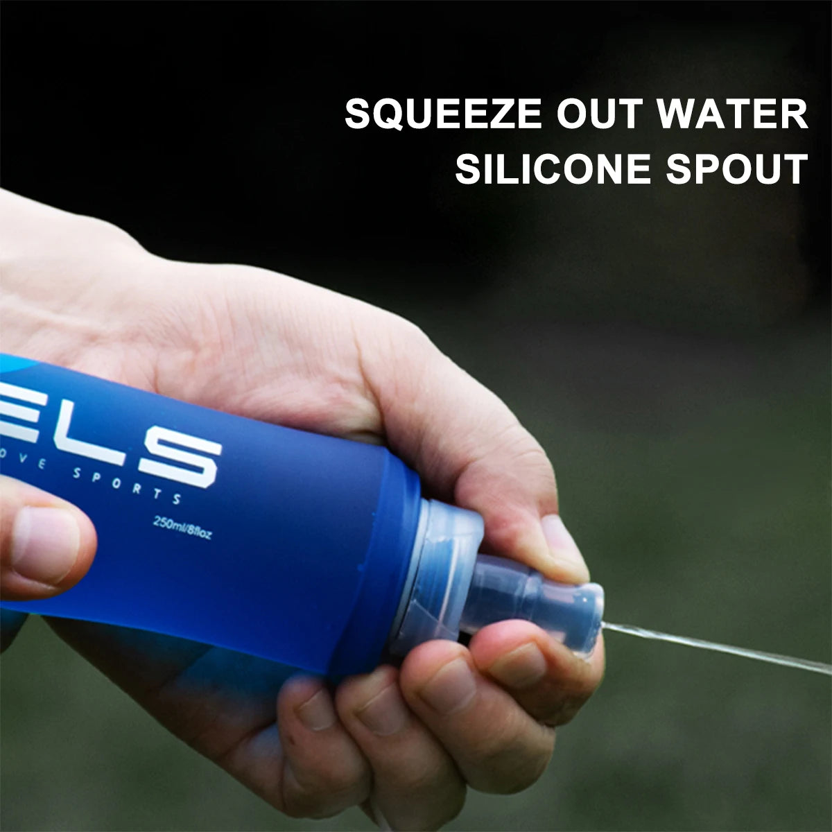 „1 Stück 150 ml / 250 ml / 500 ml Outdoor‑faltbare Silikon‑Trinkflasche – kompakte Beißgröße, ideal zum Laufen, Camping, Wandern und Reisen – praktische, zusammenklappbare Wasserflasche“