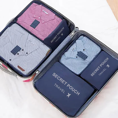 Reise-Organizer Set 6-teilig – Wasserdichte Koffertaschen für Kleidung & Unterwäsche