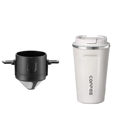 Tragbarer Kaffeefilter aus 304 Edelstahl – Wiederverwendbarer Drip‑Kaffeebereiter & Teefilter für Tassen