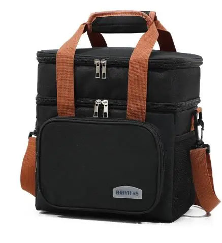 Tragbare, verstärkte Lunch‑Isoliertasche mit großer Kapazität, Business‑Lunchbag zum Umhängen