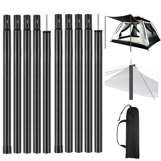 Teleskop‑Zeltstangen (2er‑Set) | Universell verstellbare Aluminium‑Tarpstangen | Für Zelte, Sonnensegel, Markisen & Camping‑Shelter