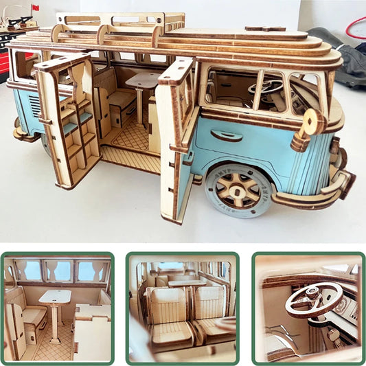 3D Holzpuzzle – DIY Modellbausatz Fahrzeuge, Schiffe & Wahrzeichen
