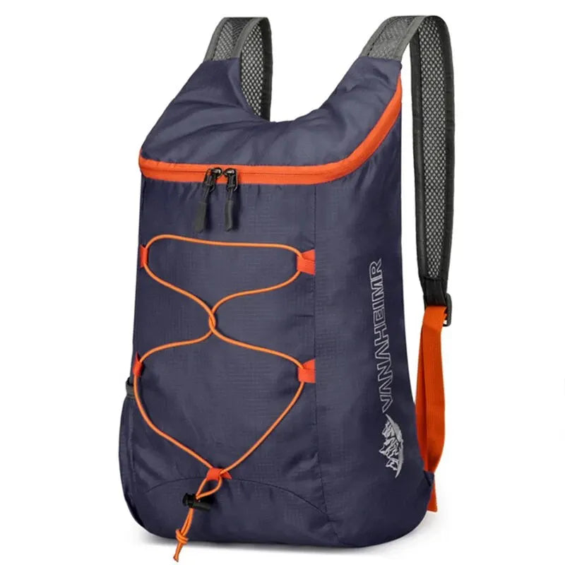 „Multifunktionaler Outdoor‑Falt‑Rucksack – hochdichtes, leichtes, wasserdichtes Nylon‑Gewebe, Sporttasche für Camping, Wandern und Reisen“