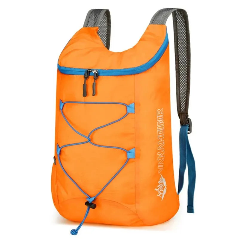 „Multifunktionaler Outdoor‑Falt‑Rucksack – hochdichtes, leichtes, wasserdichtes Nylon‑Gewebe, Sporttasche für Camping, Wandern und Reisen“