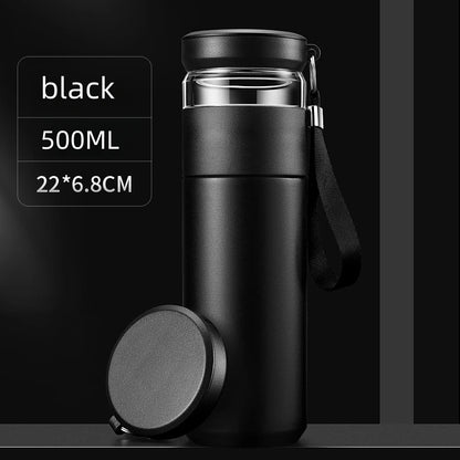 „500 ml Tee‑Infuser‑Vakuumflasche aus Edelstahl, isolierter Becher mit separatem Teespeicher, Griff, Reisemug, Business‑Becher, Geschenkartikel“
