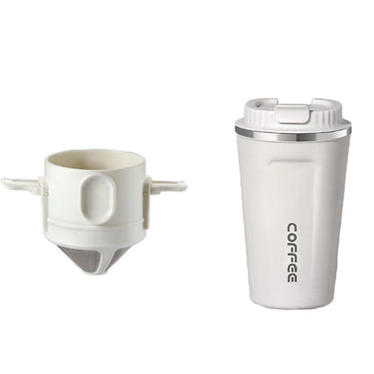 Tragbarer Kaffeefilter aus 304 Edelstahl – Wiederverwendbarer Drip‑Kaffeebereiter & Teefilter für Tassen
