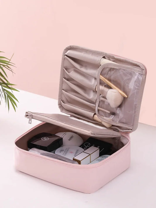 Damen‑Kosmetiktasche mit hohem Erscheinungsbild, große Kapazität, Reise‑Waschtasche, dreidimensionale Make‑up‑Aufbewahrungstasche“